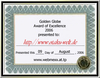 Golden Globe Award of Excellence von Webmexx